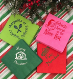 Feliz Navidad Christmas Cocktail Napkins || Southwestern Holiday Napkins || TexMex Party || Spanish Feliz Navidad Gift