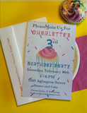 Confetti Cupcake Invitation || Baby Sprinkle Invitation || Children's Birthday Party Invitation's - Old Southern Charm