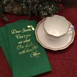 Paper Christmas Napkins with Funny Saying. Bathroom Napkins. Disposable Hand Towels. Holiday Guest Towels. Gift For Mom. Holiday Humor.