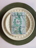 Green Leaf Wreath Invitation || Foliage Theme Party Invitations - Old Southern Charm