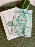 Green Leaf Wreath Invitation || Foliage Theme Party Invitations - Old Southern Charm