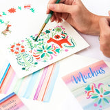 Floral Otomi Print Invitation || Mexican Fiesta Inspired Party Invitation - Old Southern Charm