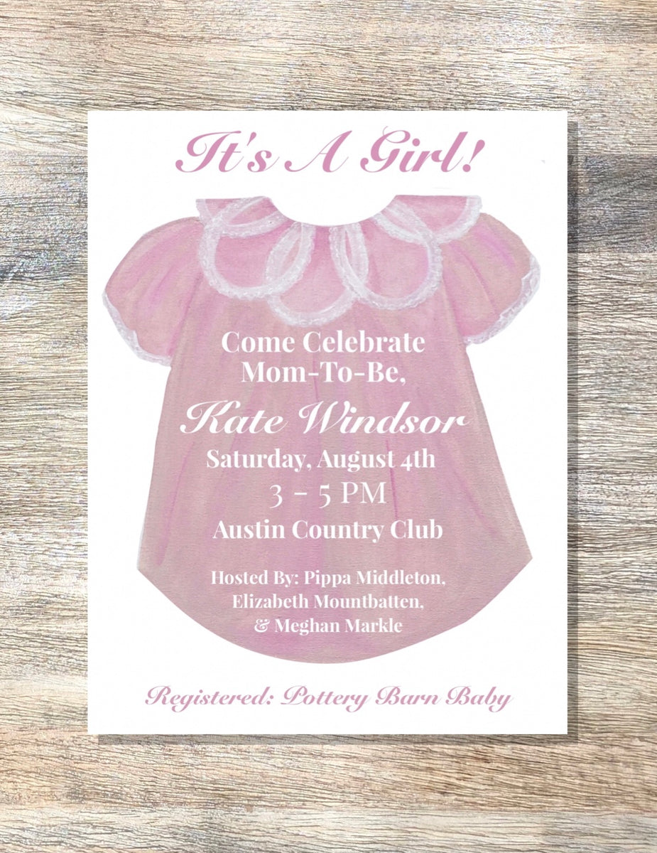 country girl baby shower invitations