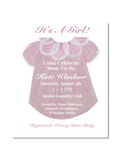Baby Girl Gown Invitations || Baby Girl Shower Invitations - Old Southern Charm
