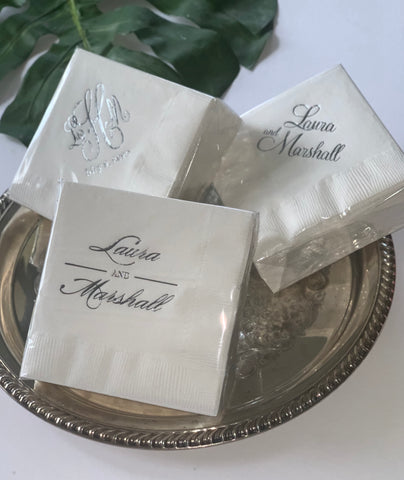 Personalized and Monogrammed Napkins - Old Southern Charm