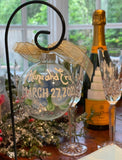 Hand Painted Personalized Christmas Ornament || Wedding Themed Ornament