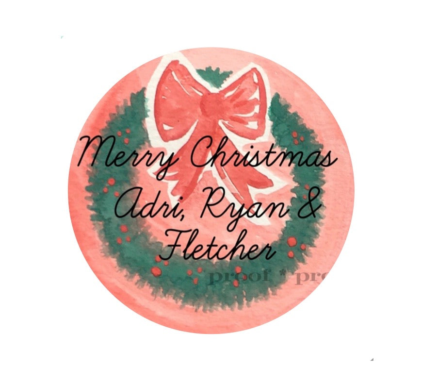 Personalised Christmas Stickers, Gift Labels for Presents 