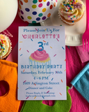 Confetti Cupcake Invitation || Baby Sprinkle Invitation || Children's Birthday Party Invitation's - Old Southern Charm