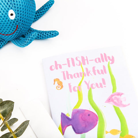 Fish and Friends Stationery || Children's Birthday Thank You Notes - Old Southern Charm