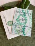 Green Leaf Wreath Invitation || Foliage Theme Party Invitations - Old Southern Charm