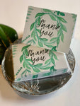 Green Leaf Wreath Stationery || Foliage Themed Thank You Notes - Old Southern Charm