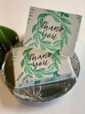Green Leaf Wreath Stationery || Foliage Themed Thank You Notes - Old Southern Charm
