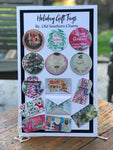 Christmas Poinsettia Gift Tag Stickers || Custom Santa Stickers
