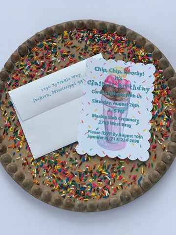Ice Cream Sundae Invitation || Children's Birthday Party Invitation's - Old Southern Charm