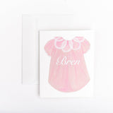 Baby Girl Gown Stationery || Baby Girl Shower Thank You Notes - Old Southern Charm