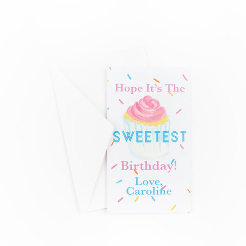 Gift Tag / Enclosure Card with Envelope - Confetti Cupcake - Old Southern Charm