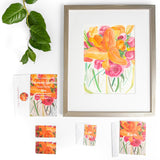 Watercolor Floral Stationery  || Spring Flower Thank You Notes - Old Southern Charm
