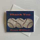 Printed Baseball Theme Thank You Notes & Notecards