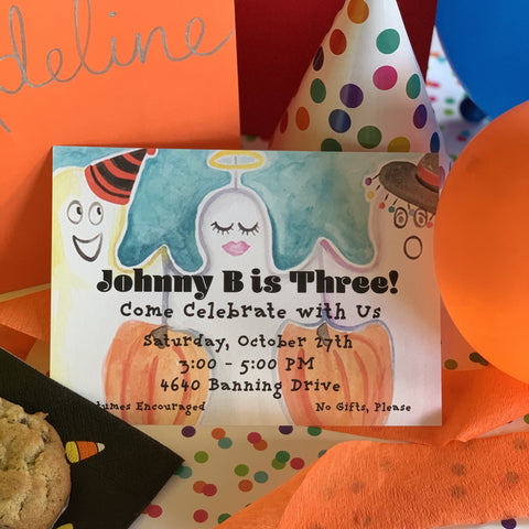 Ghost Party Invitations || Halloween Inspired Party Invitations - Old Southern Charm