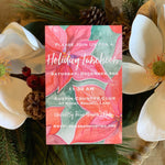 Christmas Poinsettia Invitation || Christams Floral Invitation - Old Southern Charm