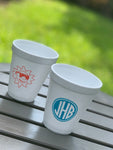 Personalized and Monogrammed Cups || Styrofoam, Stadium, and Frosted Acrylic Cups - Old Southern Charm
