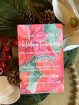 Christmas Poinsettia Invitation || Christams Floral Invitation - Old Southern Charm