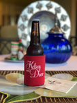Personalized Red and White Can Huggers || Custom Coozies - Old Southern Charm