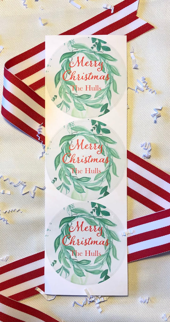Christmas Holly Personalized Gift Stickers