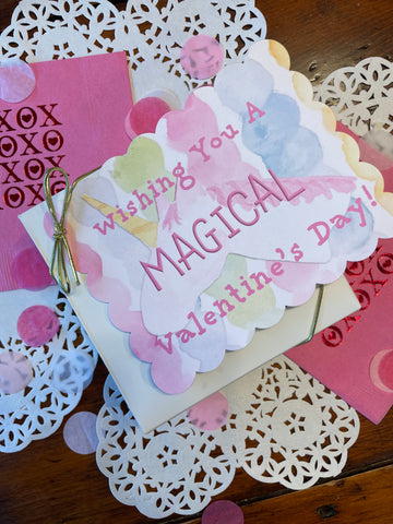 Unicorn Themed Valentine Cards. Personalized Classroom Cards.