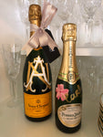 Painted Champagne Bottle - Old Southern Charm