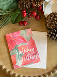 Christmas Poinsettia Stationery || Pink Poinsettia Thank You Notes - Old Southern Charm
