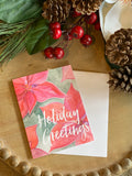 Christmas Poinsettia Stationery || Pink Poinsettia Thank You Notes - Old Southern Charm