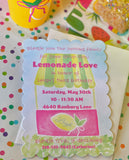 Lemonade Stand Party Invitations || Summer Party Invitations