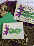 Mardi Gras Masquerade Stationery || Mardi Gras Thank You Notes - Old Southern Charm