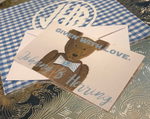 Theodore Teddy Bear Gift Tag || Boy Teddy Bear Enclosure Card - Old Southern Charm